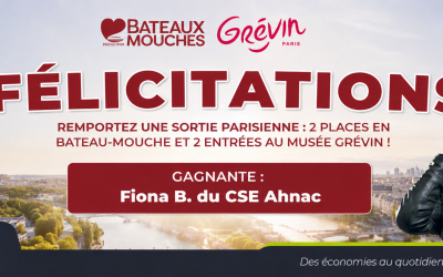 Résultats jeu concours – Grévin & Bateau Mouche