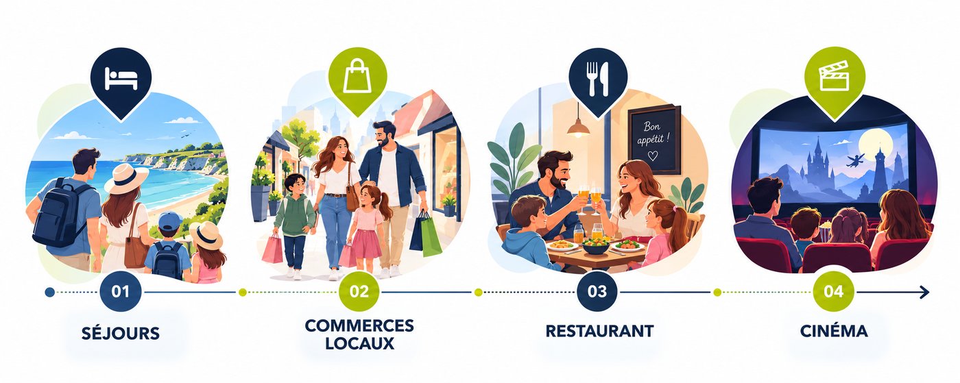 Séjours, commerces locaux, restaurants et cinéma : les usages complémentaires