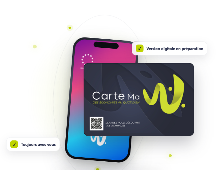Carte Ma W et sa future version digitale sur smartphone