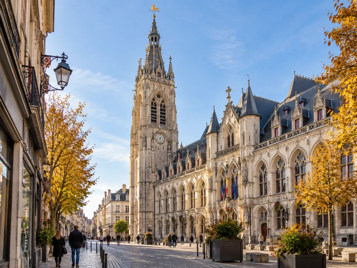 Beffroi gothique et hôtel de ville de Douai